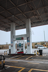 加油站汽车燃料石油油泵摄影图配图