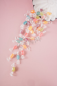 甜食食品零食彩色糖果摄影图配图