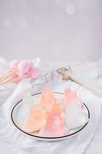果冻甜品糖果食品美食摄影图配图