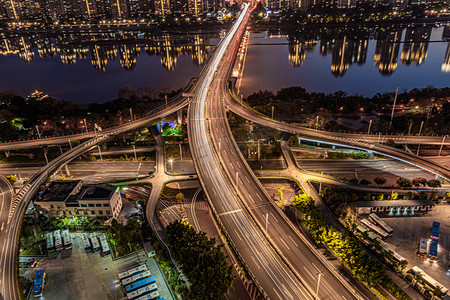 福建城市摄影照片_傍晚夕阳福州尤溪洲大桥车流摄影图配图