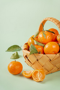 新鲜鲜甜美味橘子水果摄影图配图