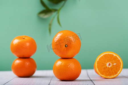 新鲜蜜桔柑橘沃柑水果摄影图配图