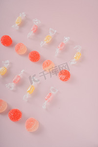 糖果清新摄影照片_糖果美食食品彩色零食摄影图配图