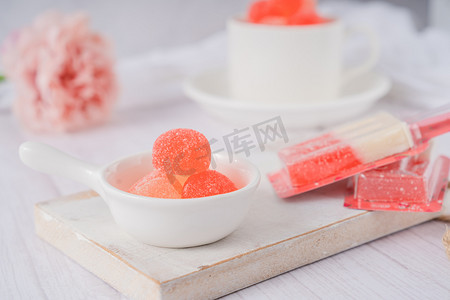 美食食品糖果QQ糖零食摄影图配图