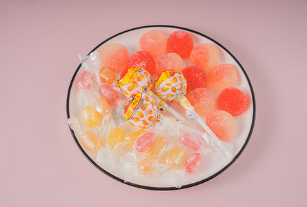 糖果棒棒糖零食食品美食摄影图配图