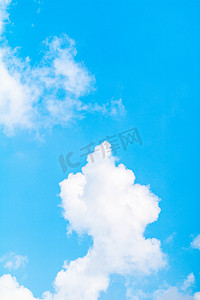 双十一banner背景摄影照片_自然风景下午蓝天白云天空背景摄影图配图