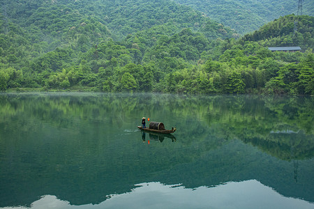 夏天我想飞摄影照片_郴州小东江夏天风景山川河流湖南