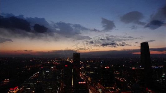 夜景北京cbd摄影照片_北京城市夜景