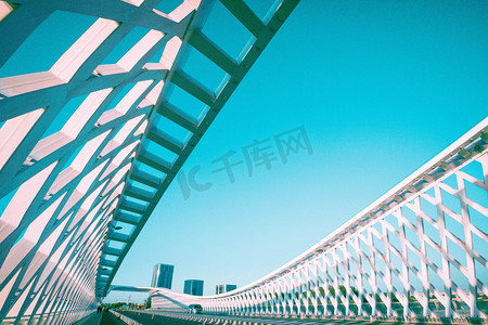 建筑摄影大桥户外公路空镜摄影图配图