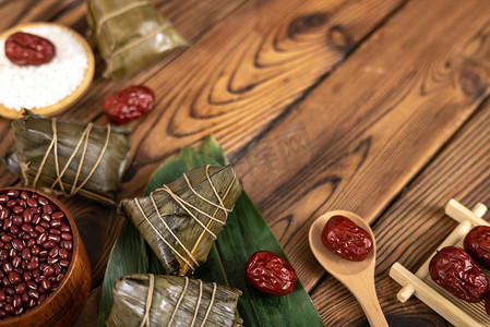 端午节传统节日粽子传统美食创意摄影图配图
