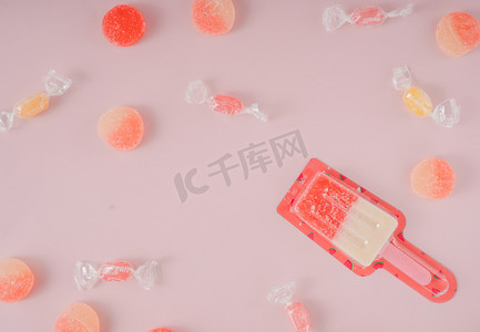 甜食零食糖果食品软糖摄影图配图
