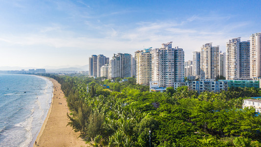 三亚夏天沙滩海岛风情旅游摄影图配图