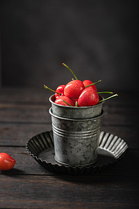 美食水果春夏樱桃桌面新鲜摄影图配图