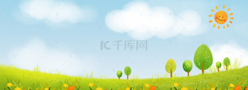 春背景图片_春清新简约绿色海报背景