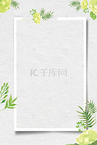 小清新花朵绿植边框海报