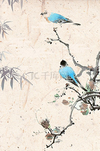 手绘竹子背景背景图片_古风传统背景海报