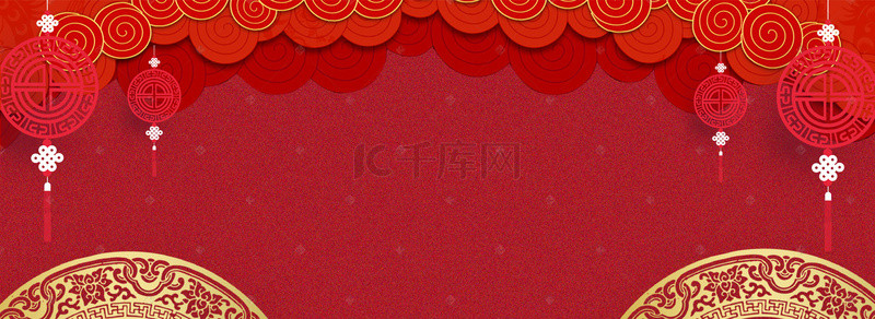 新春背景图片_2024龙年新年剪纸风立体海报背景图