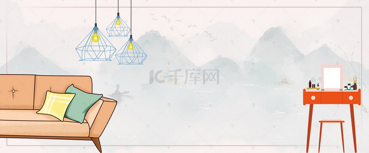 家装简约极简欧式banner