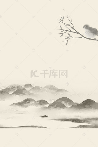 中国传统水墨画背景素材