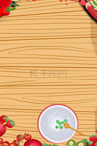 木板广告背景图片_美食节食物清新广告背景