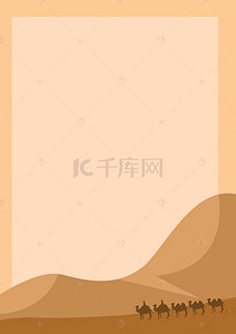 马来西亚地图背景图片_沙漠骆驼风景风光手绘背景