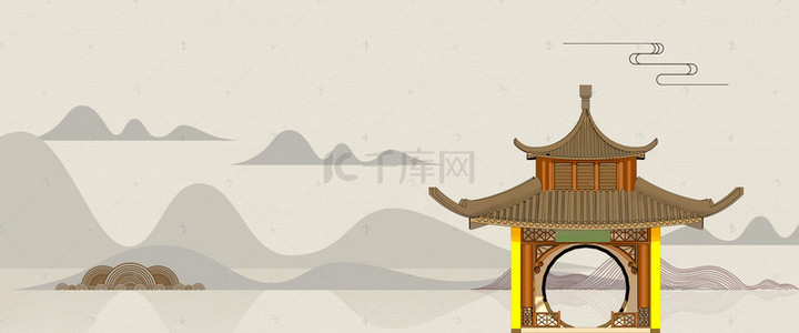 新中式墙背景图片_新中国风中式复古房地产