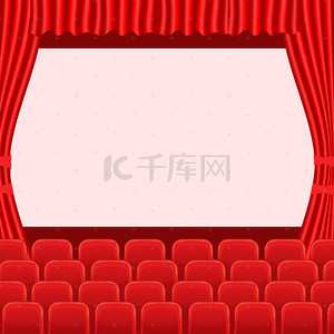 文艺演出背景图片_喜庆大气的剧院广告背景