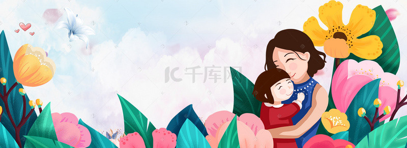 温馨花卉妇女节女王节女神节海报背景