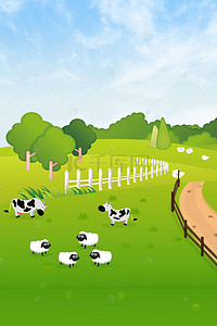 生态背景图片_创意农家乐生态养殖海报背景素材