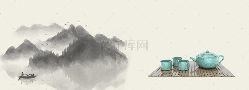 春茶banner背景图片_茶叶文艺中国风清新banner