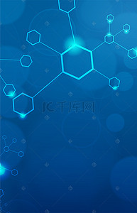 医疗几何背景图片_蓝色几何医学基因背景素材