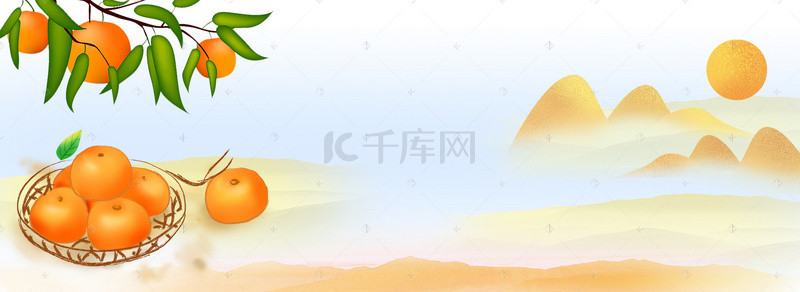 水果橘子背景背景图片_一月水果橘子海报背景