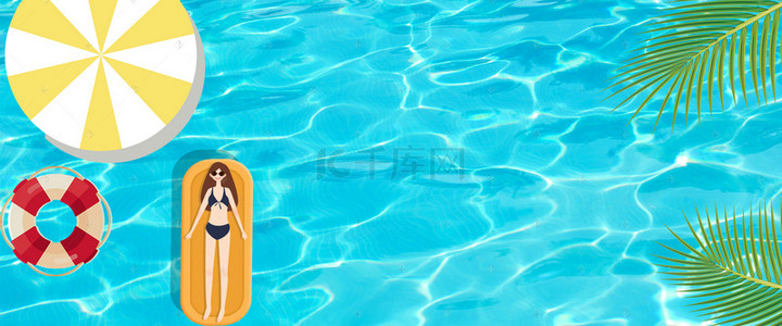 夏季淘宝模板背景图片_淘宝天猫夏日嬉水节活动促销海报banne