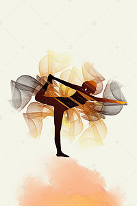 舞蹈海报背景图片_水彩舞蹈背景素材