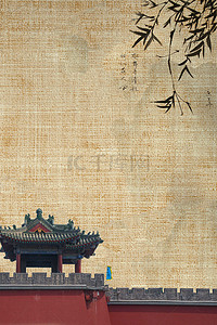 中国风天地古城墙H5背景素材