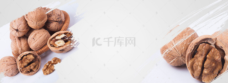 淘宝食品背景图片_坚果美食渐变质感棕banner