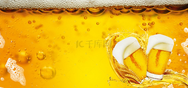 饮品背景图片_天猫啤酒节电商狂欢banner