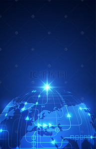 地球背景图片_蓝色大气科技未来平面素材