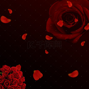 红色玫瑰浪漫七夕PSD分层主图