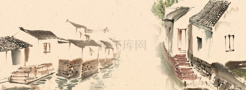 中国风水背景图片_中国风水墨画形象文化宣传海报背景素材