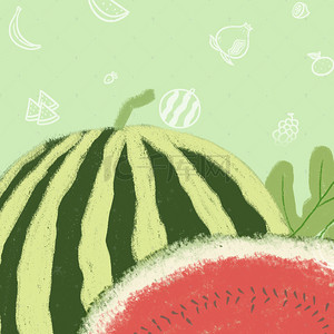 水果食品主图背景图片_清新绿色水果食品PSD分层主图背景素材