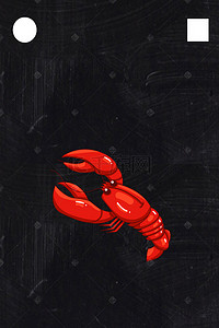 小龙虾开业海报背景模板