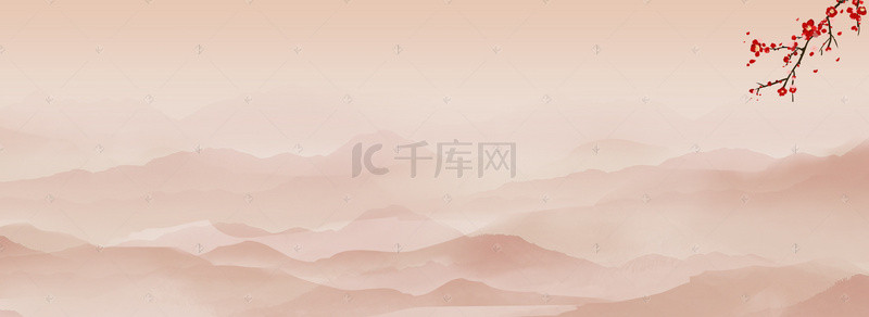 简约中国风背景促销banner