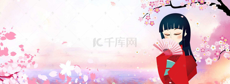 樱花背景图片_冬季旅游日本banner