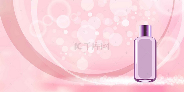 饰品背景图片_粉色美妆饰品摆拍banner