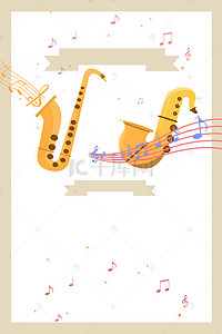 音乐音符素材背景图片_爵士卡通音符音乐会背景素材