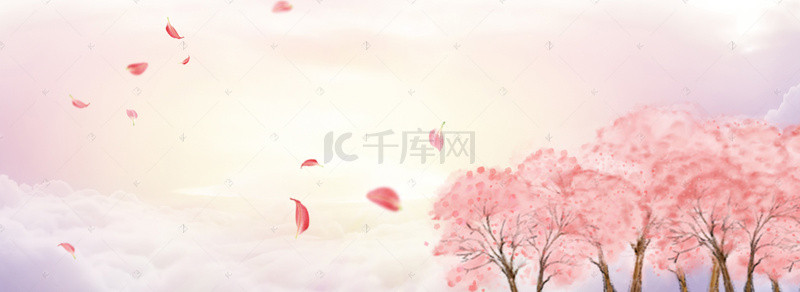 3月桃花节浪漫背景图