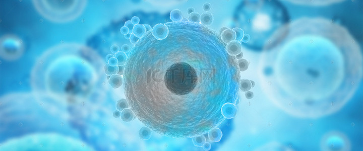 细胞背景图片_蓝色研究医学基因细胞背景