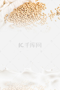 中华美食豆浆海报背景模板