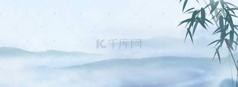 古风水墨手绘背景图片_中国风手绘场景古风水墨banner